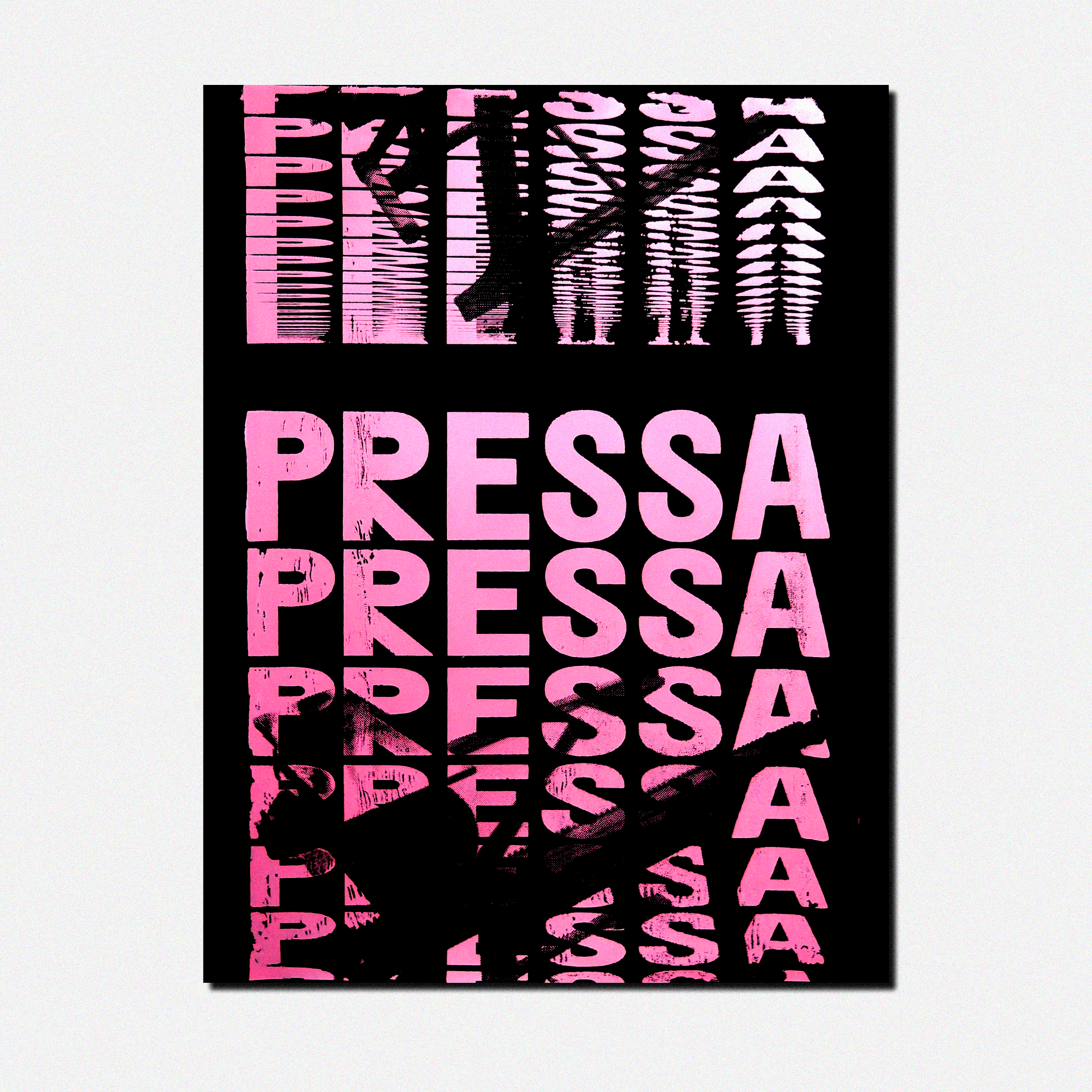 Silkscreen print and poster designs for workshop exhibit Pressa (Eng: Pressure) in Seyðisfjörður, Iceland 2020. A a printing press owned by Dieter Roth can be seen and I used ‘Seperat’—a beautiful typeface by Or Type—in a playful way.