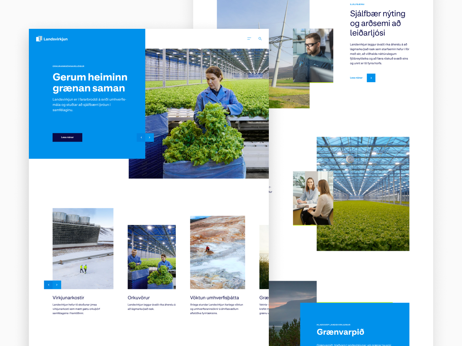 Website redesign for Landsvirkjun, crafted with Kolofon and Hugsmidjan.