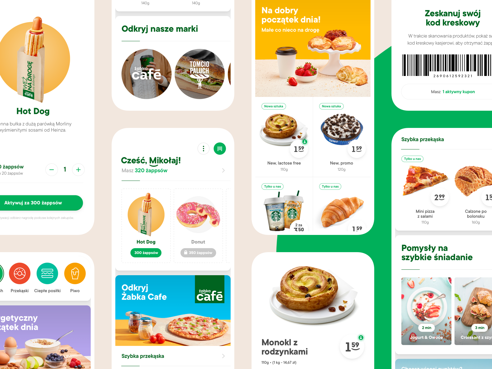 App design for polish convenience store Zabka